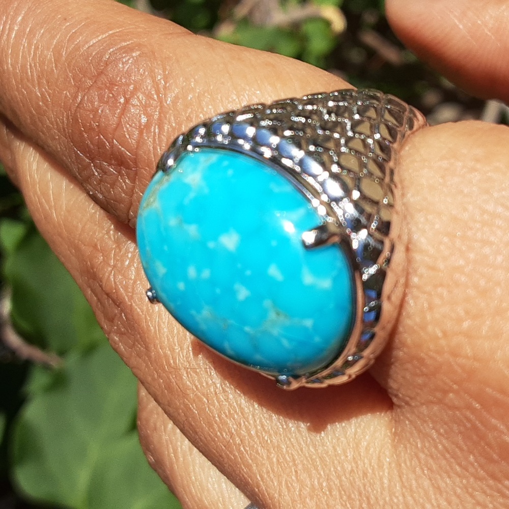 925 Genuine Imperial Turquoise.
